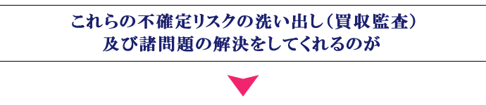 これらの深く低リスクの洗い出し（買収監査）及び諸問題の解決をしてくれるのが｜株式会社ひびき地所　M&Aアドバイザリー事業部